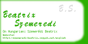 beatrix szemeredi business card