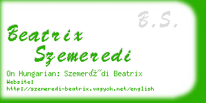 beatrix szemeredi business card